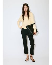 Mango - V-Neck Knit Sweater - Lyst