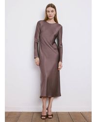 Mango Asymmetrical Satin Dress in Pink | Lyst