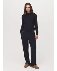 Mango - Pullover Mit Perkins-Kragen Und Knöpfen - Lyst