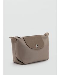 Mango - Trousse De Toilette Combinée En Nylon De Taille Moyenne Marron Clair/Pastel - Lyst