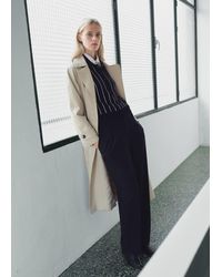 Mango - Striped Polo-Neck Sweater - Lyst