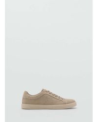 Mango - Suede Trainers - Lyst