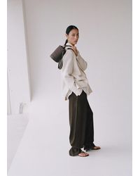 Mango - Small Raffia Bucket Bag - Lyst