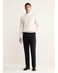 Mango - Pull-Over 100 Laine Col Montant Ivoire - Lyst
