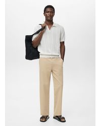 Mango - Regular-Fit Jeans Made From A Cotton-Linen Blend - Lyst