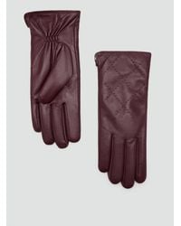 Mango - Padded Leather Gloves - Lyst
