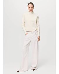 Mango - Knitted Sweater With Perkins Neck - Lyst