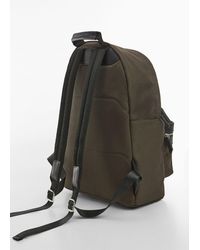 Mango - Backpack With Leather-effect Details - Lyst