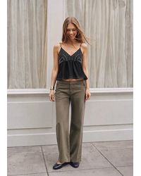 MANGO TEEN - Beaded Detail Strappy Top - Lyst