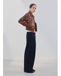 Mango - Straight Lyocell Trousers - Lyst