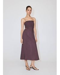 Mango - Beaded Embroidered Cut-Out Dress - Lyst