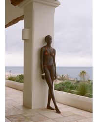Mango - Embroidered-Flower Bikini Top - Lyst