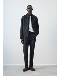 Mango - 100% Linen Jacket With Pockets - Lyst