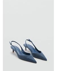 Mango - High-Heeled Denim Shoes - Lyst