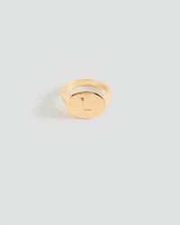 MANGO TEEN - Letter L Signet Ring - Lyst