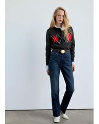 Mango - Rhombus Cardigan With Buttons - Lyst