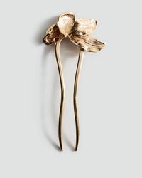 Mango - Floral Metal Hair Slide - Lyst