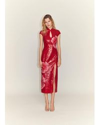 Mango - Dress With Sequinned Flower Design - Lyst