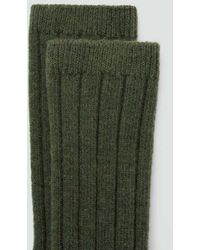Mango - Ribbed Wool Blend Socks - Lyst