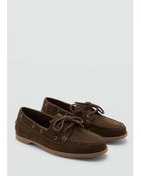 Mango - Leather Nautical Shoes - Lyst
