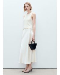 Mango - Midirock Mit Satin-Effekt - Lyst