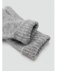 Mango - Guanti Maglia Grigio Medio Vigoré - Lyst