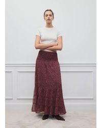 MANGO TEEN - Printed Chiffon Skirt - Lyst