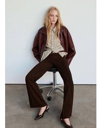 Mango - Straight Seam Leggings - Lyst