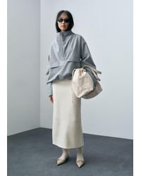 Mango - Wool-Blend Midi-Skirt - Lyst
