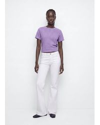 MANGO TEEN - Fine-Striped Cotton T-Shirt - Lyst