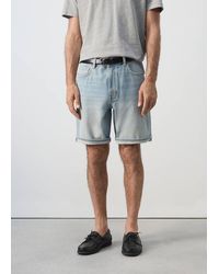 Mango - Slim-Fit Denim Bermuda Shorts - Lyst