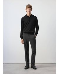 Mango - Slim-Fit Trousers With Elastic Waist - Lyst