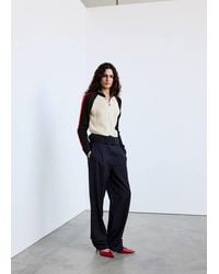 Mango - Cable-Knit Jacket With Contrast Stripes - Lyst