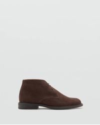 Mango - Suede Leather Ankle Boots - Lyst