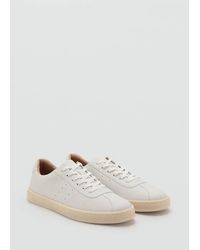 Mango - Leather Panel Sneaker - Lyst