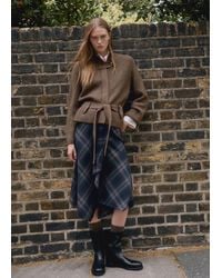Mango - Knitted Jacket With Belt - Lyst