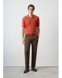 Mango - 100% Cotton Knitted Polo Structure - Lyst
