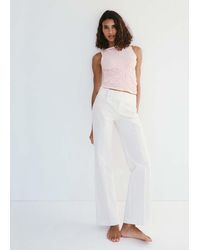 Mango - Ruched Fitted Top - Lyst