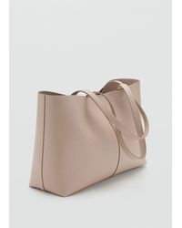 Mango - Shopper Bag With Double Handle - Lyst