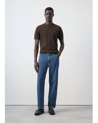 Mango - Cotton Fine-Knit T-Shirt - Lyst