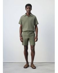 Mango - Regular-Fit Textured Polo Shirt - Lyst