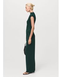 Mango - Pleated Wide Leg Trousers - Lyst