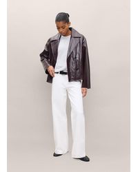 MANGO TEEN - Faux Leather Jacket With Lapel - Lyst
