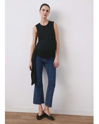 Mango - Maternity Flared Cropped Jeans - Lyst