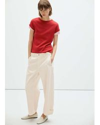 Mango - Short-Sleeve Knitted T-Shirt - Lyst