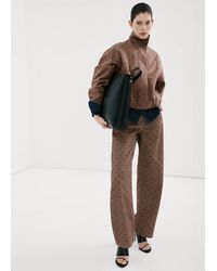 Mango - Denim Bomber Jacket With Polka Dots - Lyst