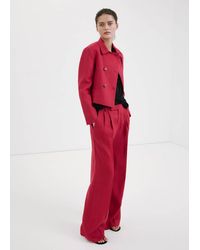 Mango - Double-Breasted Linen Jacket - Lyst