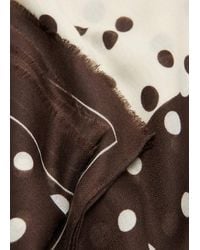 Mango - Spots Print Scarf - Lyst
