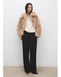 Mango - V-Neck Knitted Cardigan - Lyst