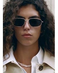 Mango - Sonnenbrille Mit Metallfassung - Lyst